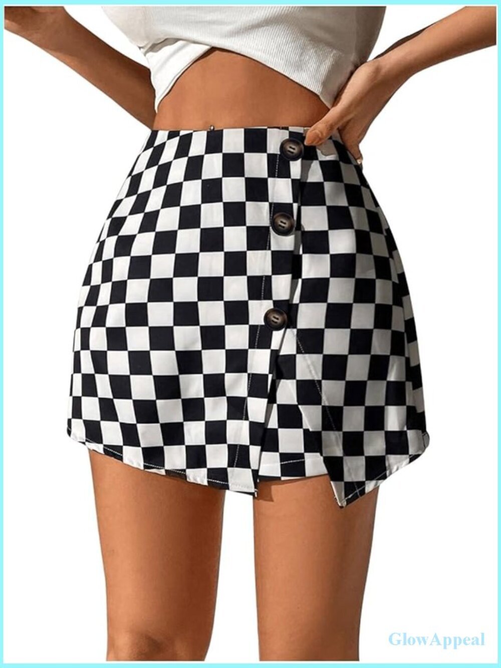 High Rise Pencil Skirt Shorts Wrap Front Zipper